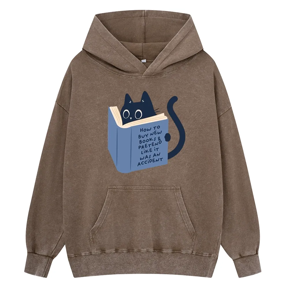 Pagewings How To Buy New Books Unisex Washed Hoodie