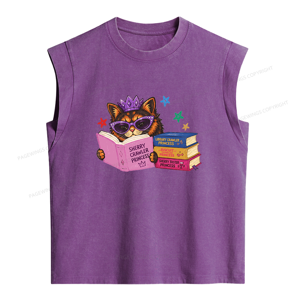 Pagewings Sci-Fi Book Lover Women's Washed Tank Top