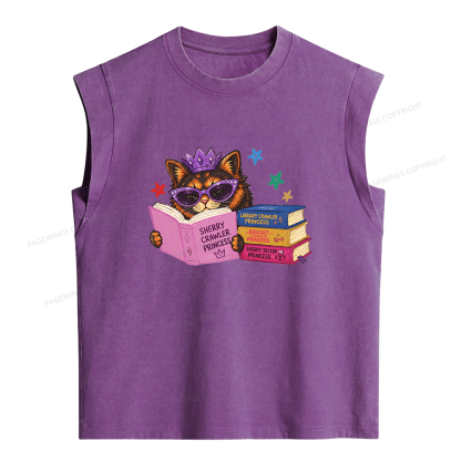 Pagewings Sci-Fi Book Lover Women's Washed Tank Top