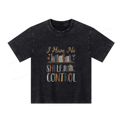 Pagewings I Have No Shelf Control Unisex Kids Washed T-shirt