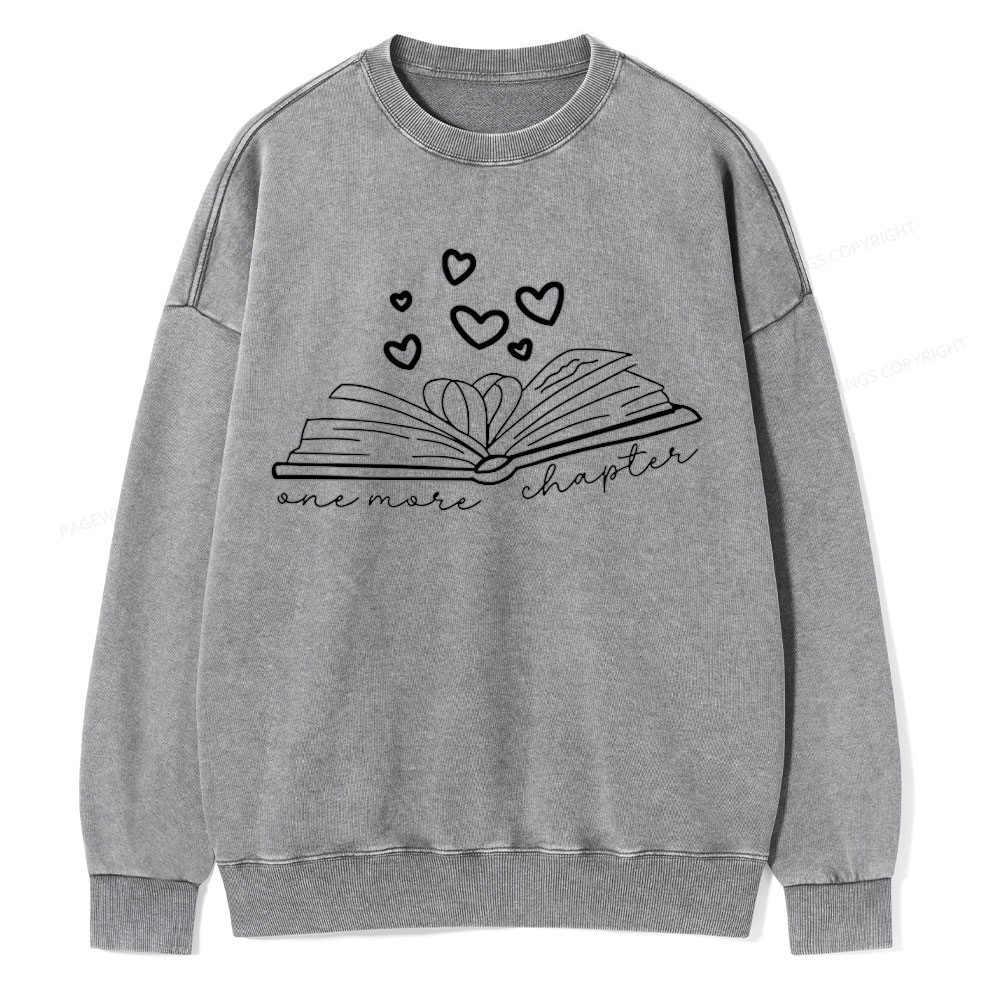 Pagewing Valentine Gift For Book Lover  Unisex Washed Sweatshirt