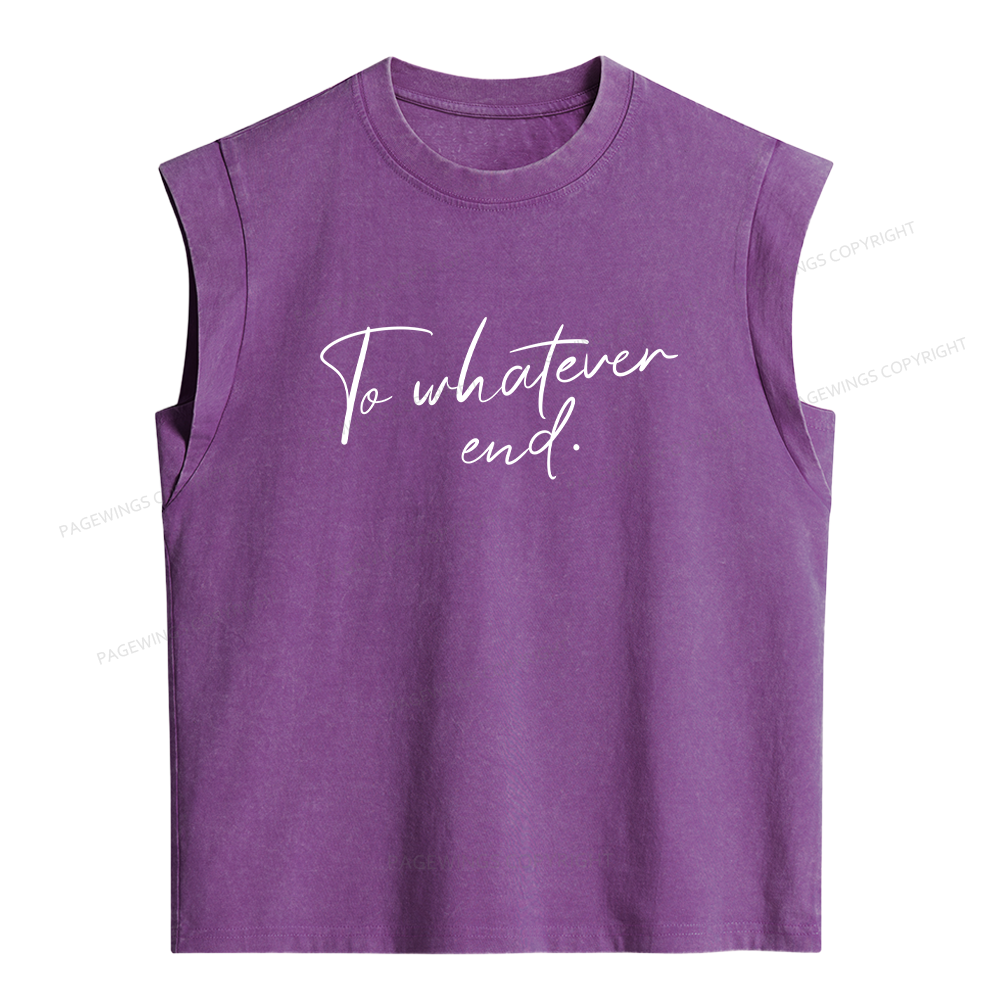 Pagewings To Whatever End Women's Washed Tank Top