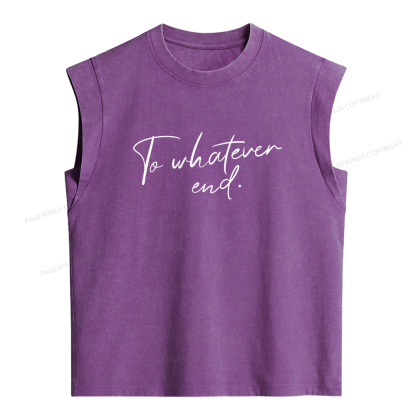Pagewings To Whatever End Women's Washed Tank Top