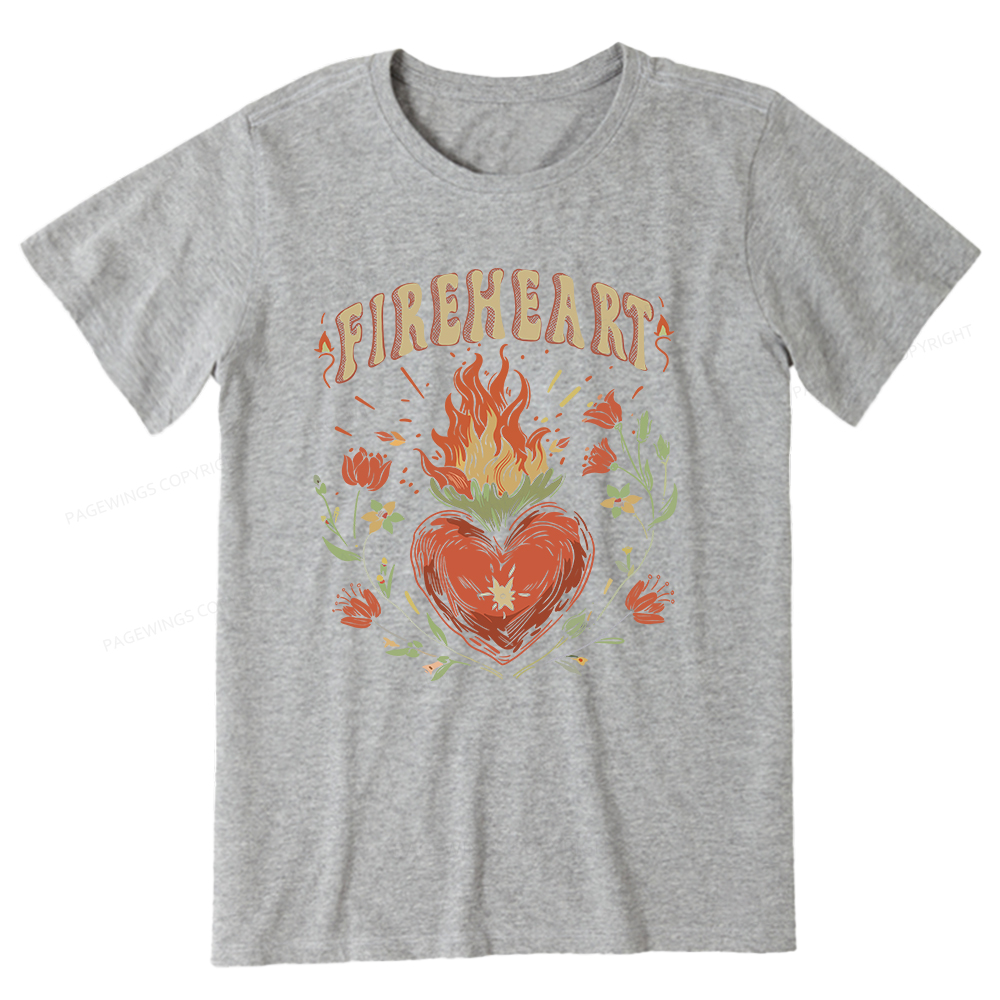 Pagewings Vintage Fire-heart Shirt Unisex Classic T-shirt
