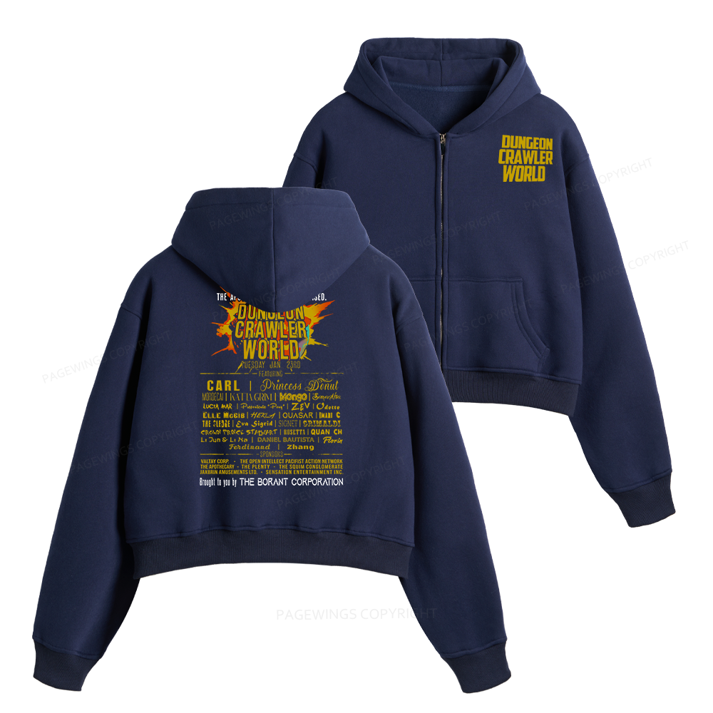 Pagewings Fuel Your Imagination With Sci Fi World Tour Fleece Zip-Up Hoodie