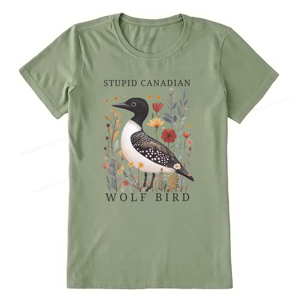 Pagewings Stupid Canadian Wolf Bird Unisex Classic T-shirt