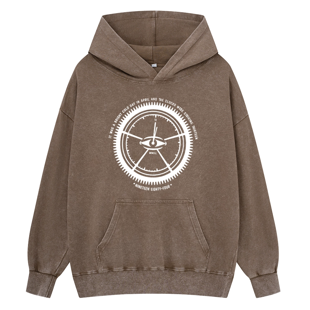 Pagewings Nineteen Eighty-Four Unisex Washed Hoodie
