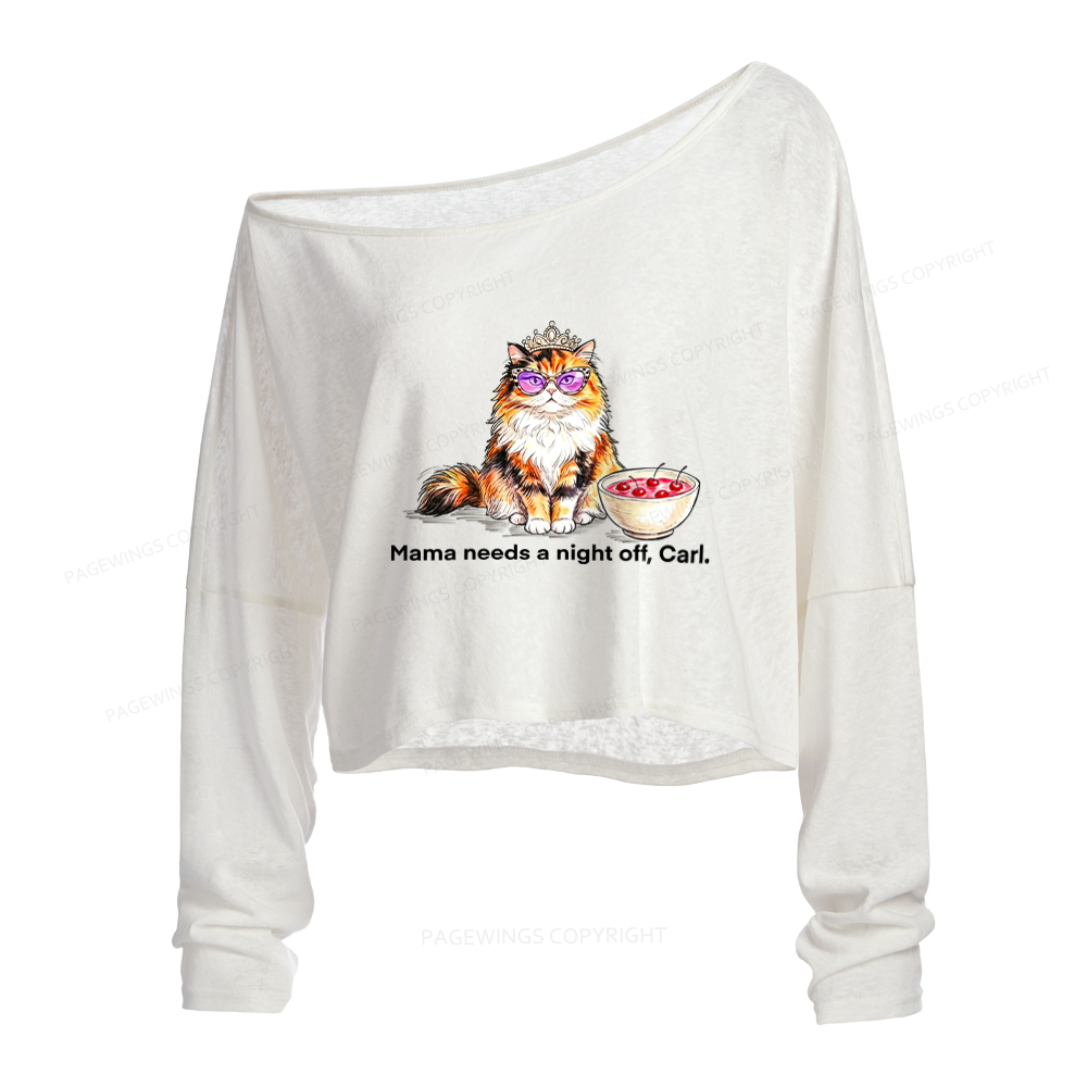 Pagewings Sci Fi Bookish Slouchy Long Sleeve Off Shoulder T-shirt