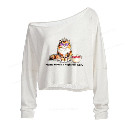 Pagewings Sci Fi Bookish Slouchy Long Sleeve Off Shoulder T-shirt