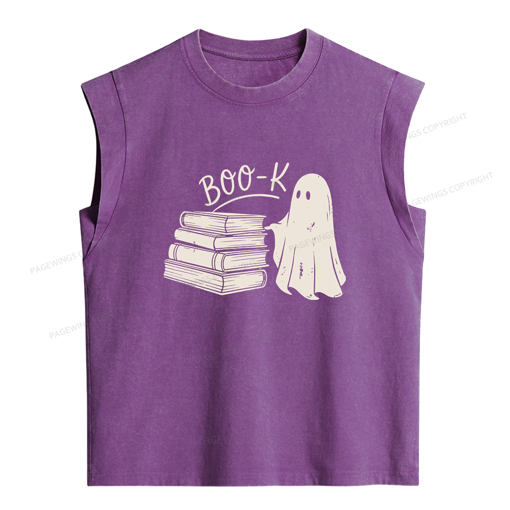 Pagewings Book Ghost Women's Washed Tank Top