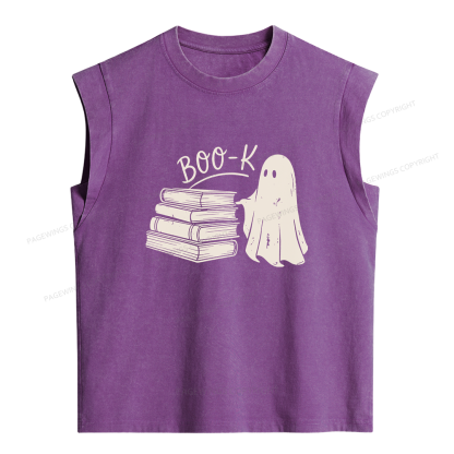 Pagewings Book Ghost Women's Washed Tank Top