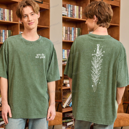Pagewings You Do Not Yield Unisex Washed T-shirt