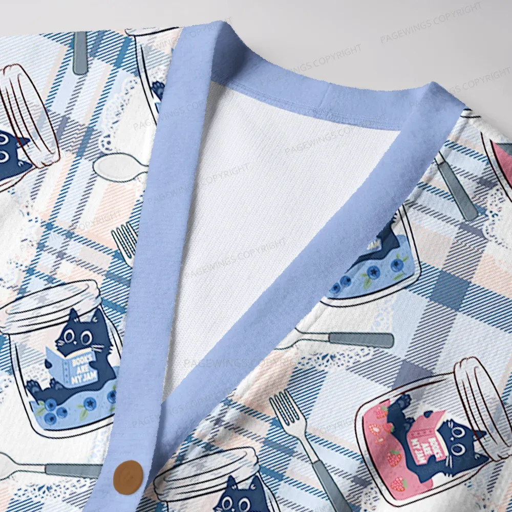 Pagewings Books Are My Jam Unisex Ugly Cardigan Sweaters