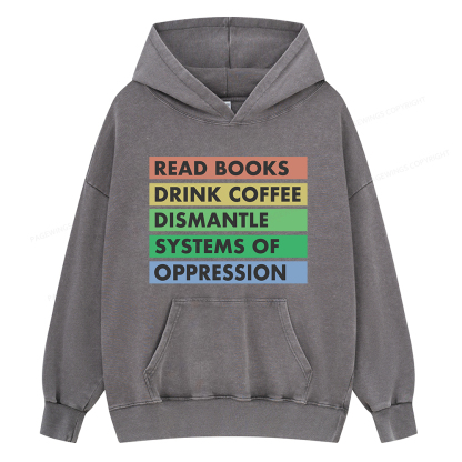 Pagewings Read Books Unisex Washed Hoodie