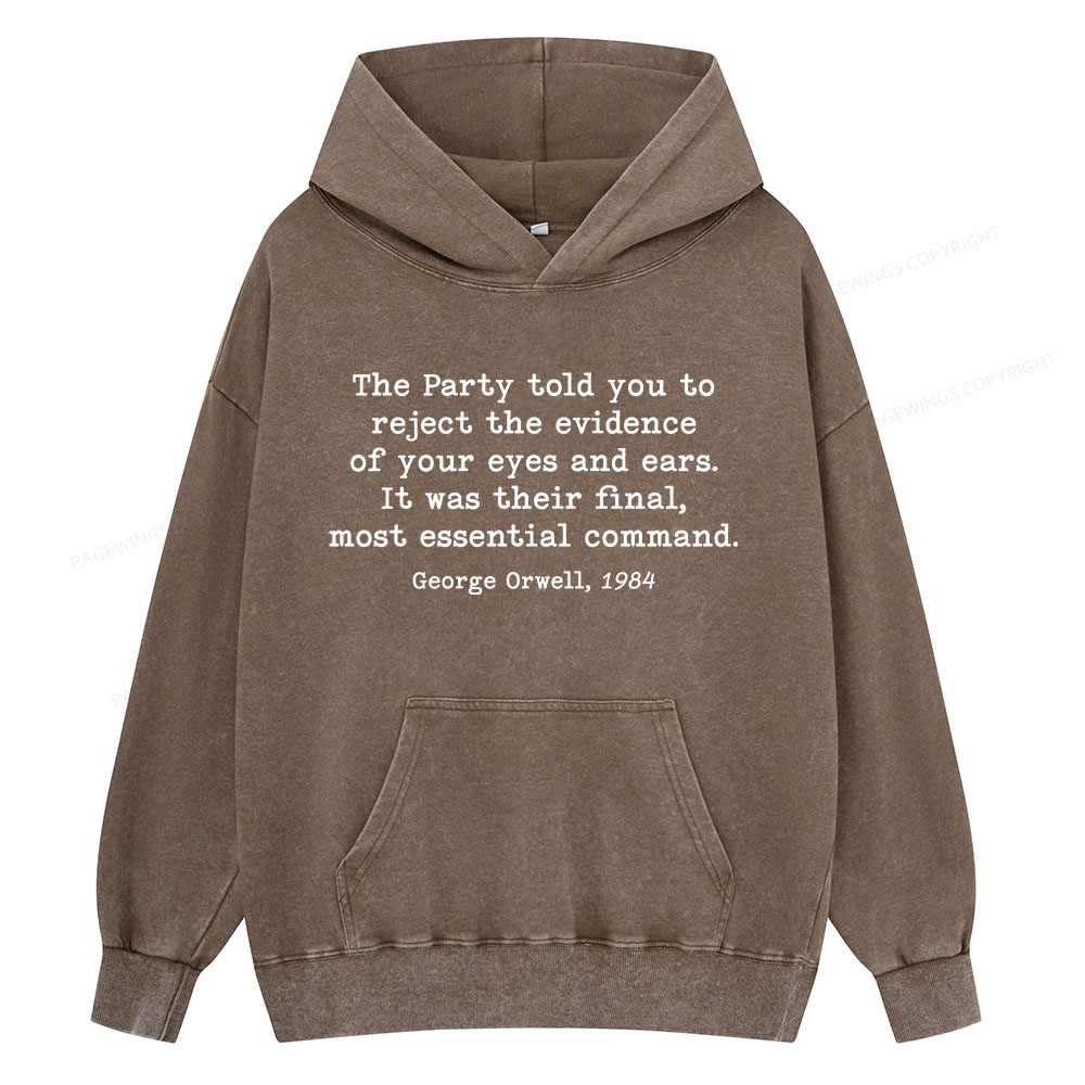 Pagewing It Was Their Final Most Essential Command Unisex Washed Hoodie