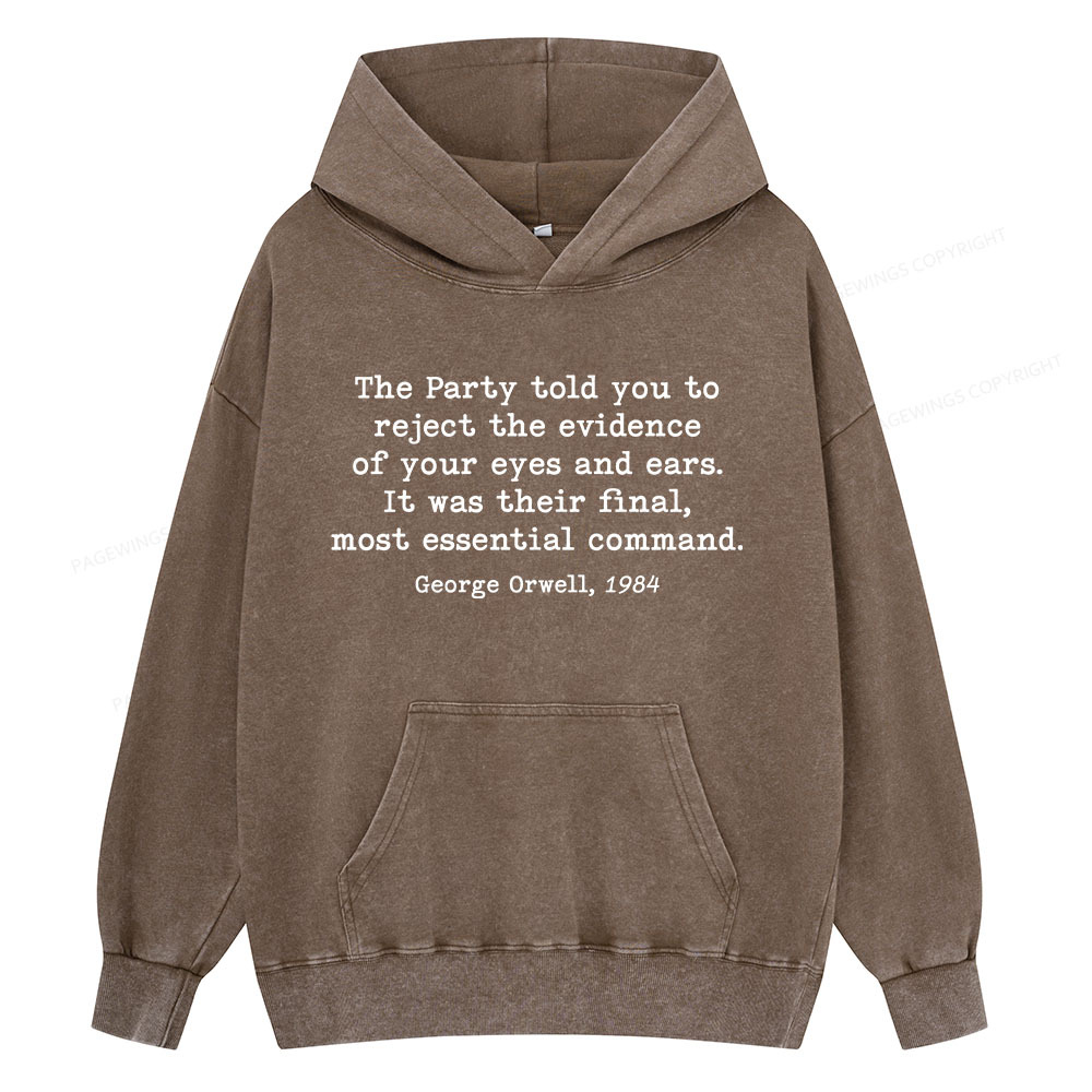 Pagewing It Was Their Final Most Essential Command Unisex Washed Hoodie