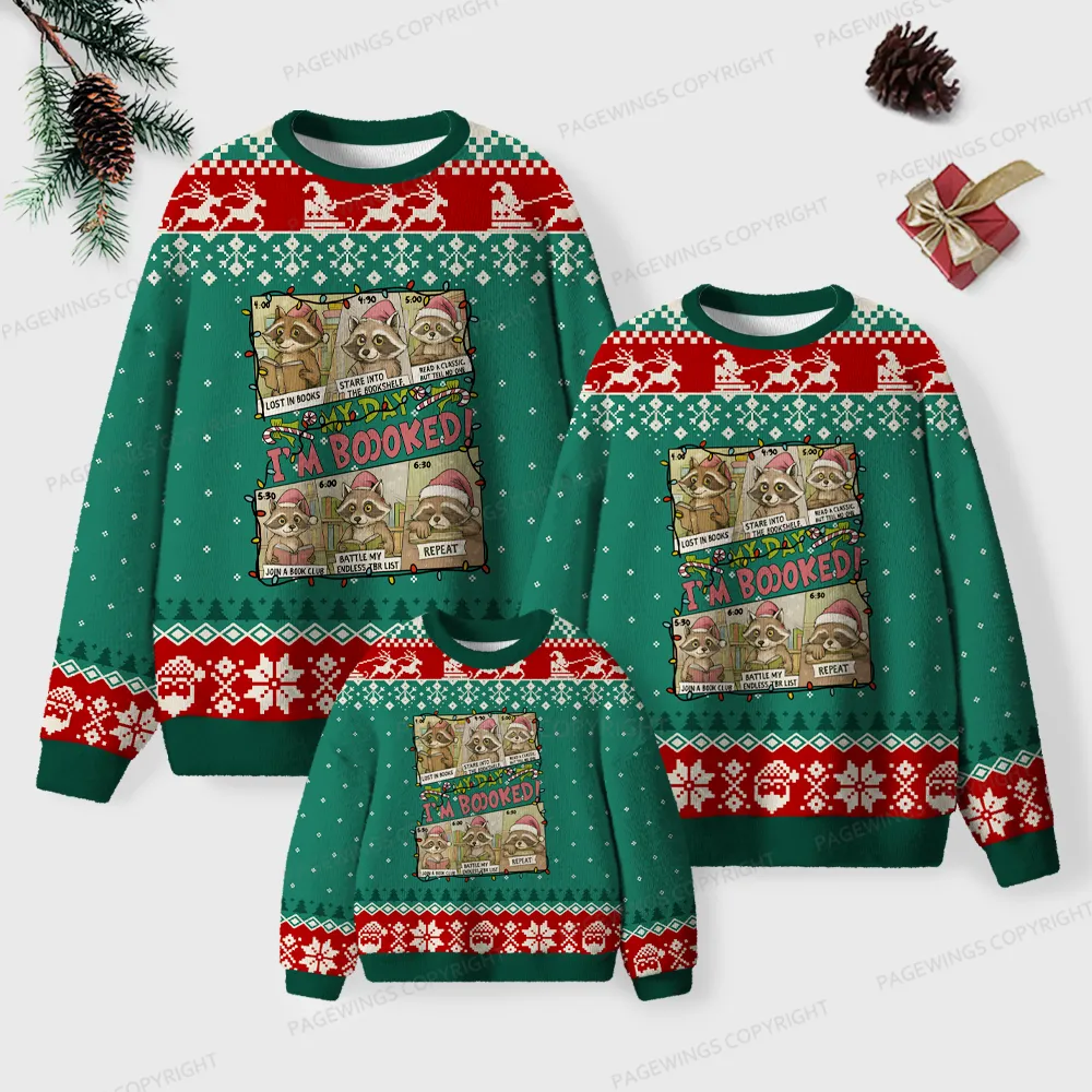 Pagewings I’m Booked Unisex Ugly Knit Sweatshirt