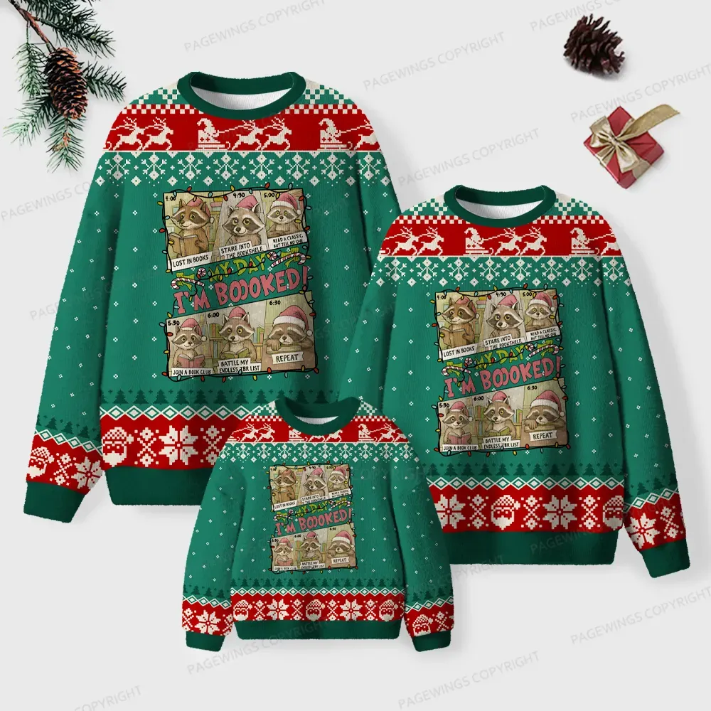 Pagewings I’m Booked Unisex Ugly Knit Sweatshirt