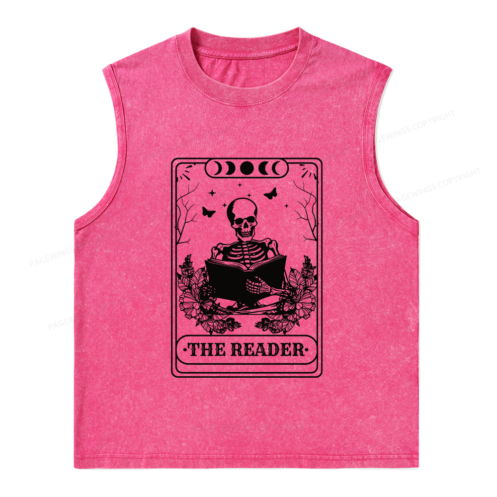 Pagewings The Reader Unisex Washed Tank Top