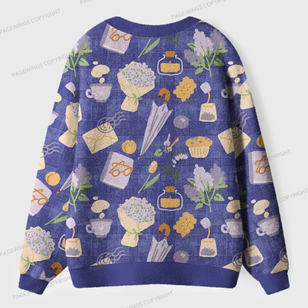 Pagewings Cozy Reading Unisex Ugly Cardigan Sweaters