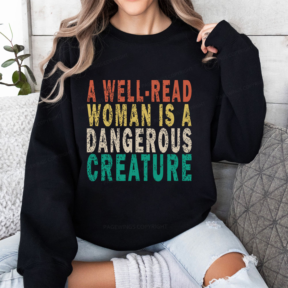 Pagewings A Well-Read Woman Is A Dangerous Creature Unisex Classic Sweatshirt