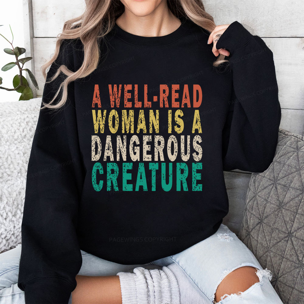 Pagewings A Well-Read Woman Is A Dangerous Creature Unisex Classic Sweatshirt