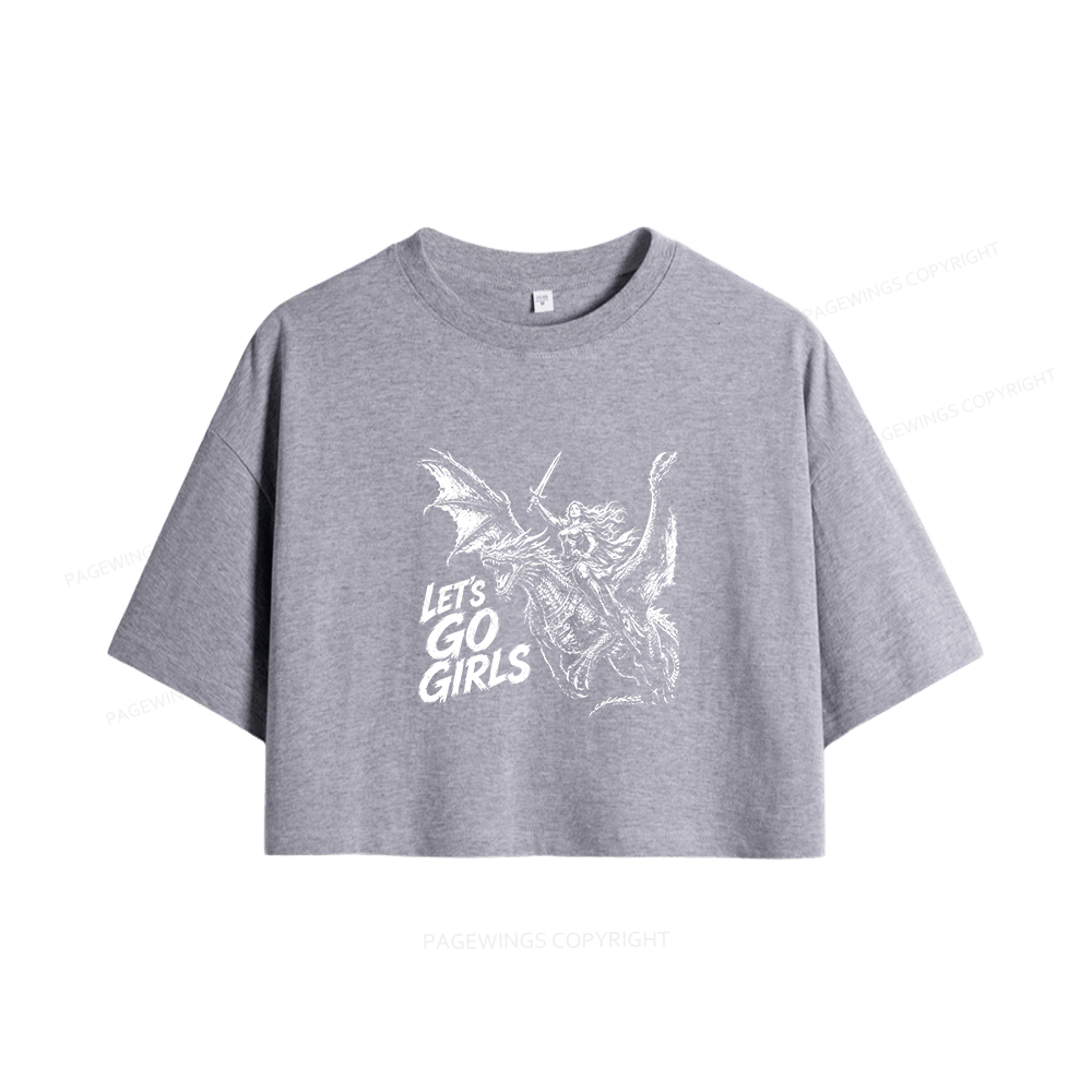 Pagewings Woman Dragon Rider Women Crop Tops