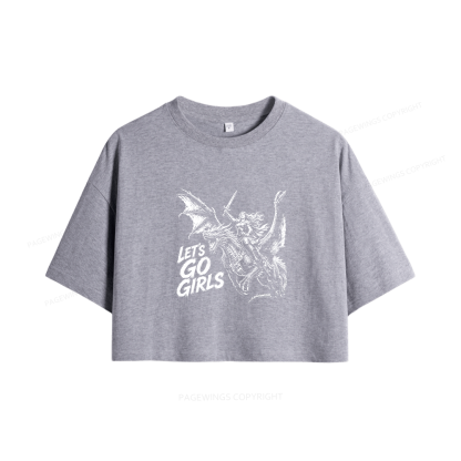 Pagewings Woman Dragon Rider Women Crop Tops