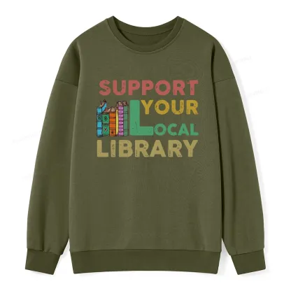 Pagewings Support Your Local Library Unisex Classic Sweatshirt