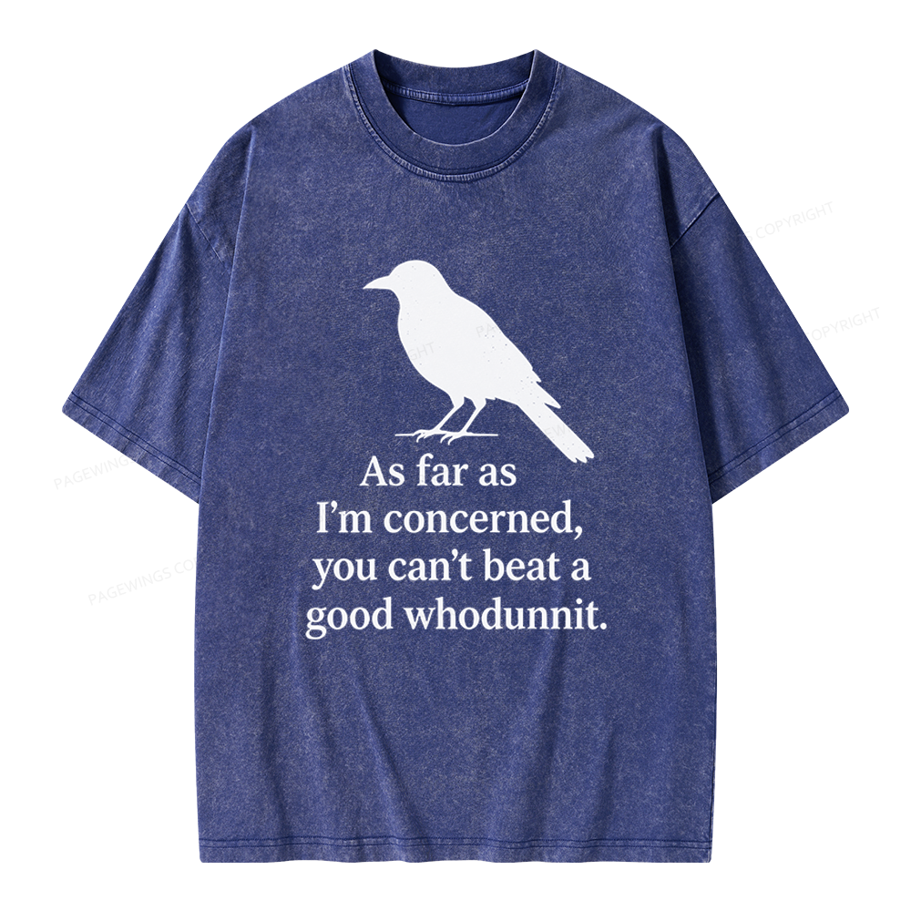 Pagewings Whodunnit Lover Unisex Washed T-shirt