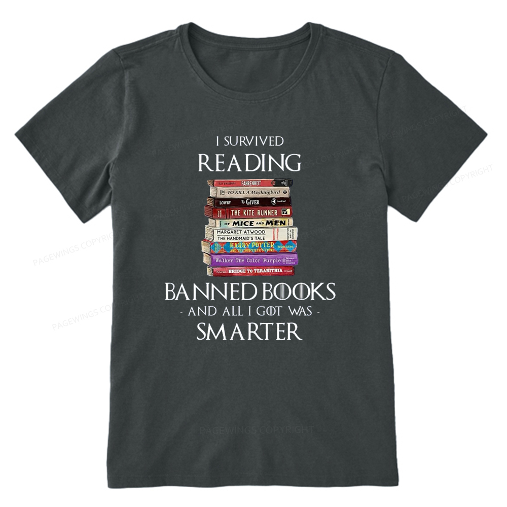 Pagewings I Survived Reading Banned Books Unisex Classic T-shirt