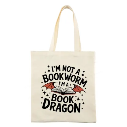 Pagewings I'm Not A Bookworm I'm A Book Dragon Tote Bag