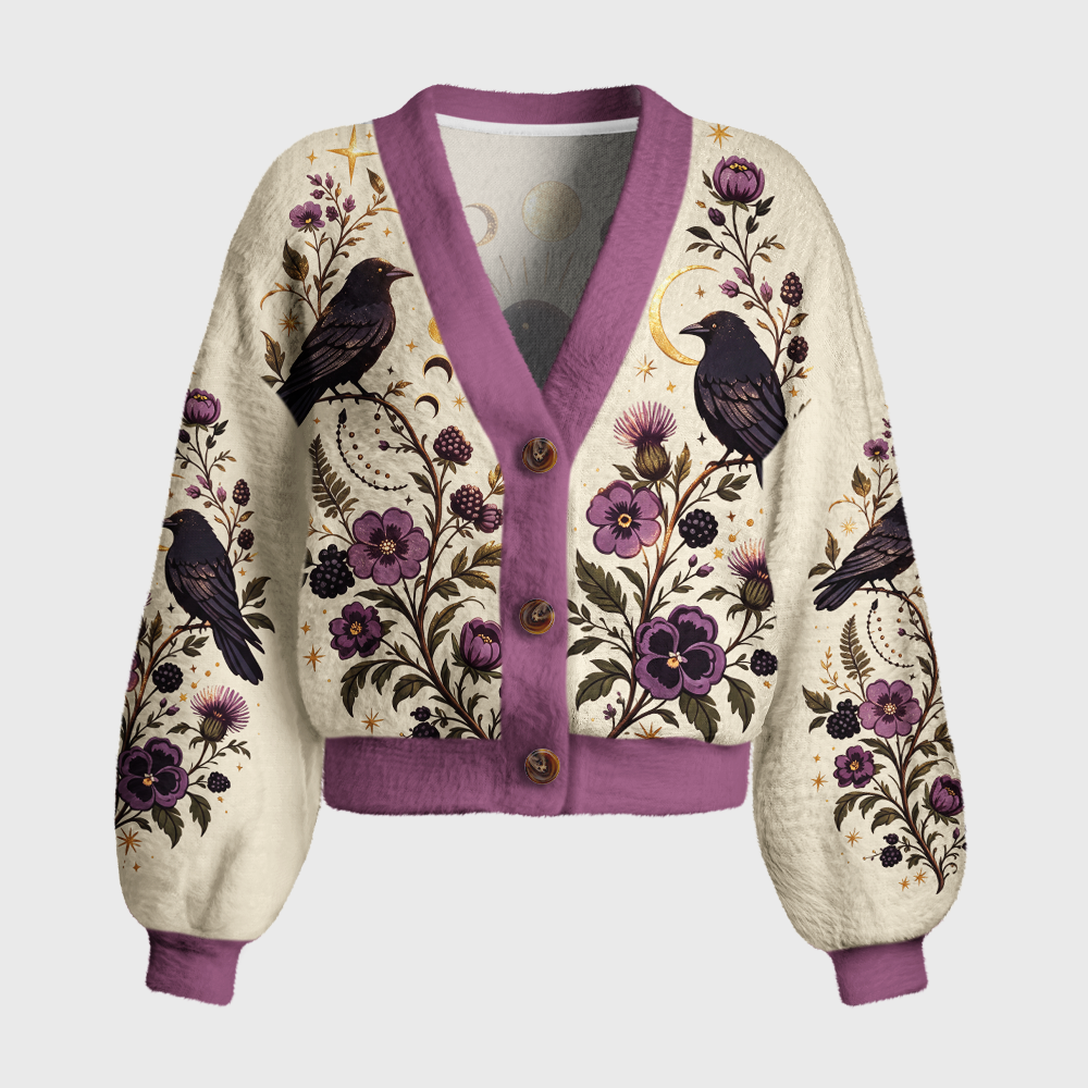 Pagewings Raven Women's Cardigan Sweater