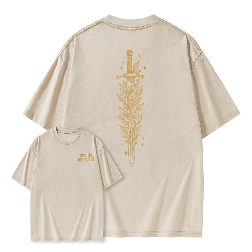 Pagewings You Do Not Yield Unisex Washed T-shirt