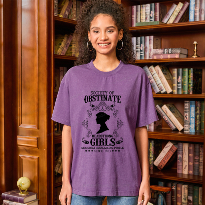 Pagewings Society Of Obstinate Headstrong Girls Unisex Washed T-shirt