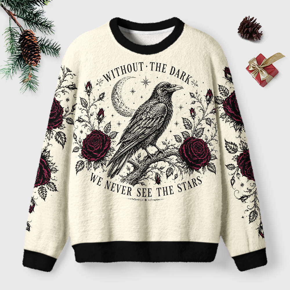 Pagewings Reading Crow Unisex Ugly Light Knit Sweatshirt