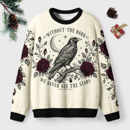 Pagewings Reading Crow Unisex Ugly Light Knit Sweatshirt