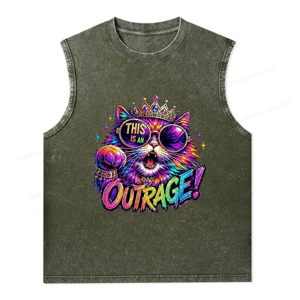 Pagewings Sci-Fi Book Lover Unisex Washed Tank Top