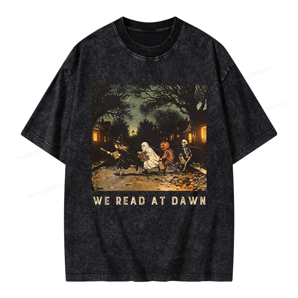 Pagewings We Read At Dawn Unisex Washed T-shirt