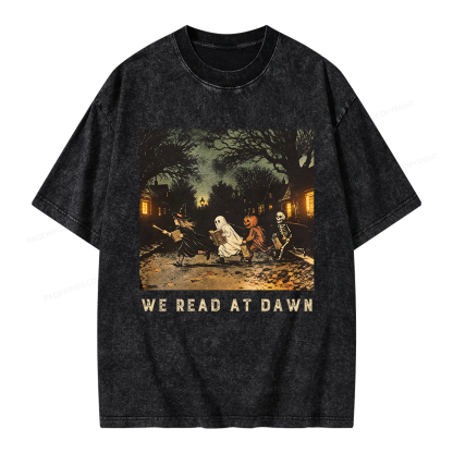 Pagewings We Read At Dawn Unisex Washed T-shirt