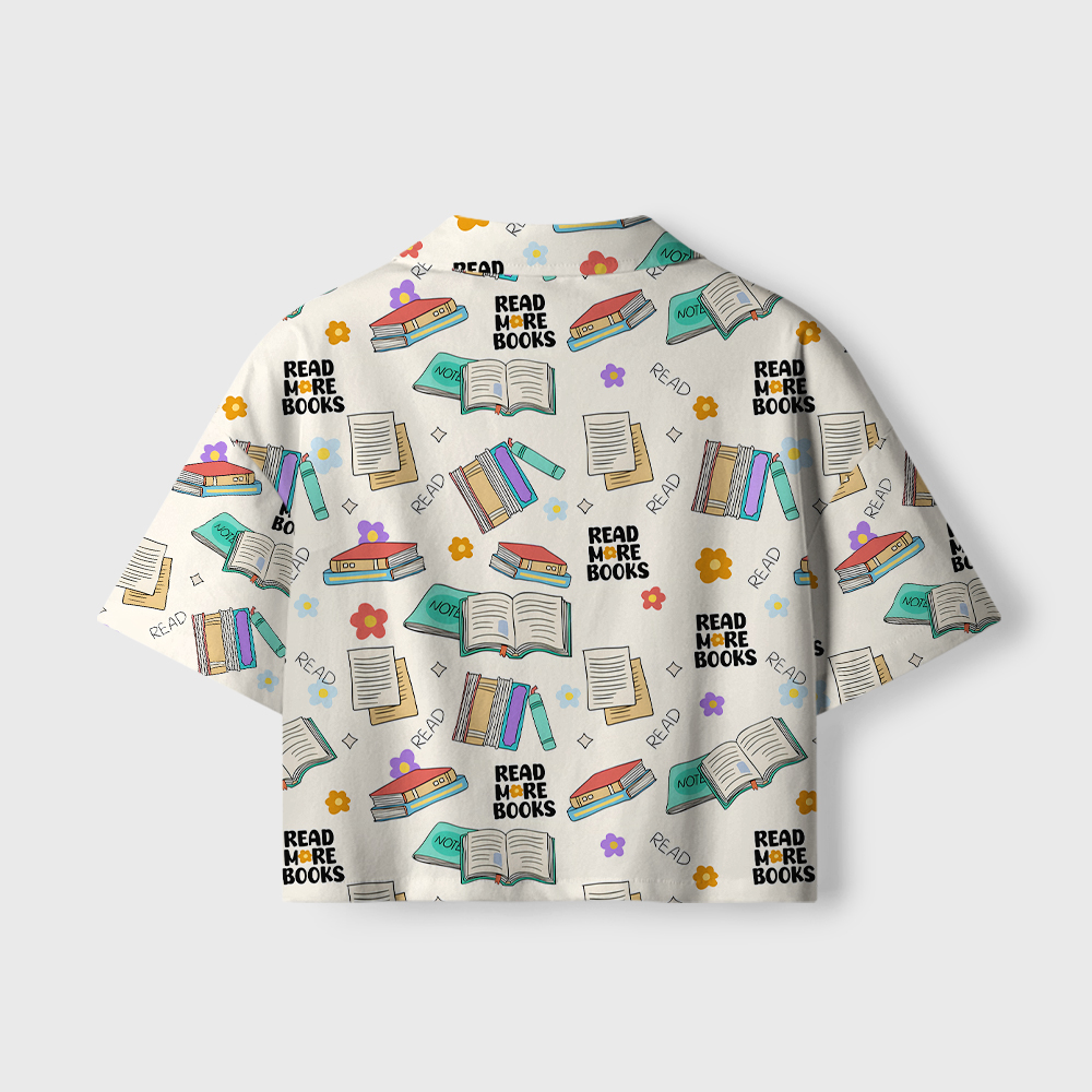 Pagewings Read More Books Women's Camp Shirt