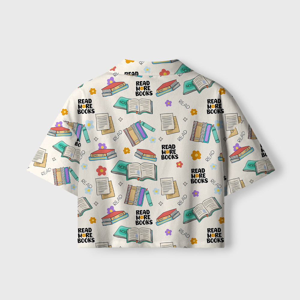 Pagewings Read More Books Women's Camp Shirt