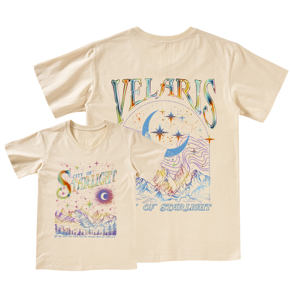 Pagewings Velaris City Of Starlight ACOTAR Two-Sided V-neck T-shirt