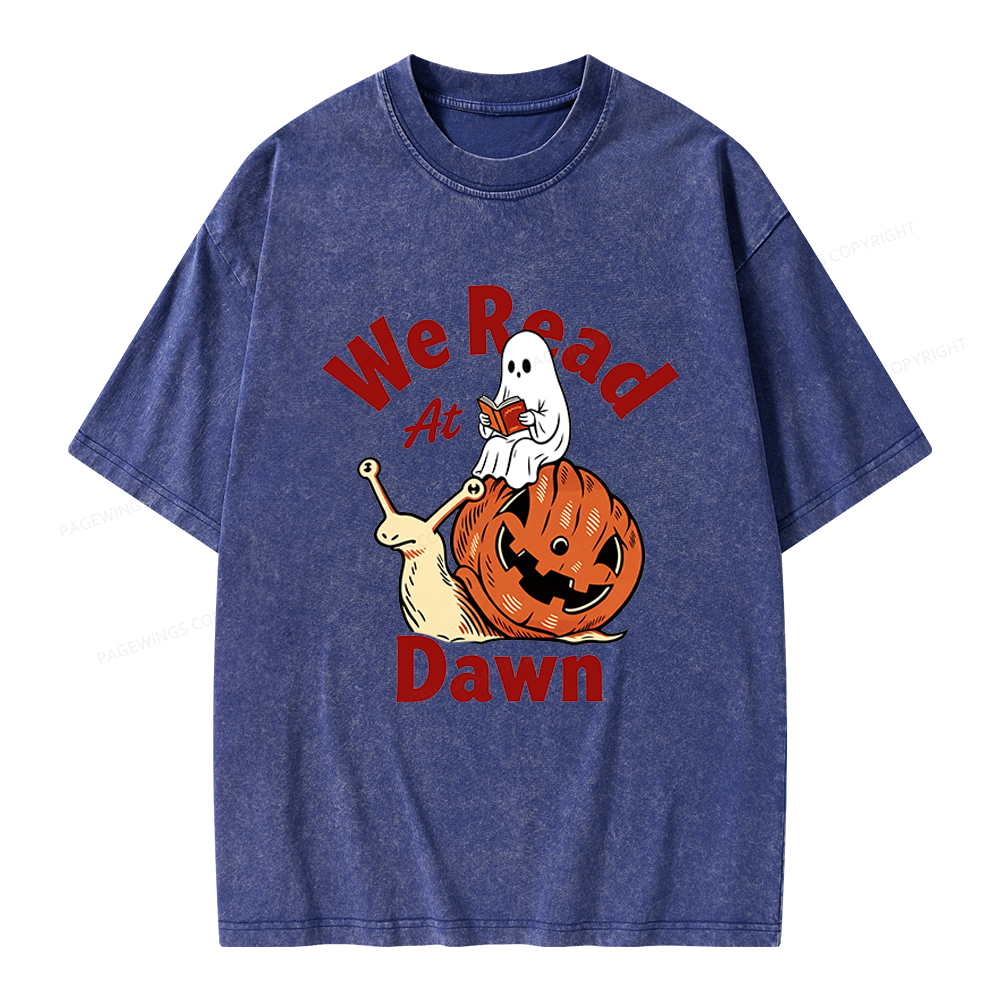 Pagewings We Read at Dawn Unisex Washed T-shirt