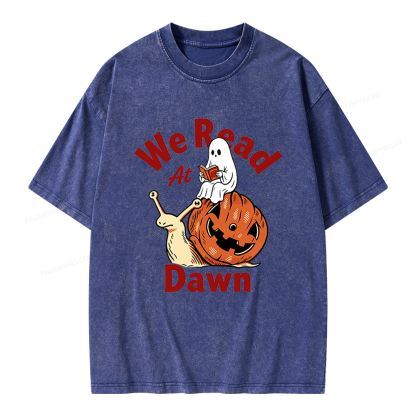 Pagewings We Read at Dawn Unisex Washed T-shirt