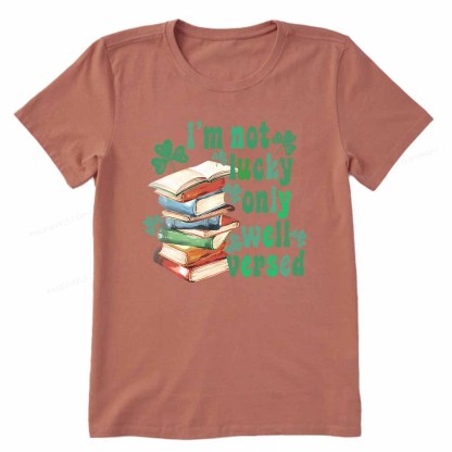 Pagewings St Patty Day Trendy Retro Book Shamrock Shirt Unisex Classic T-shirt