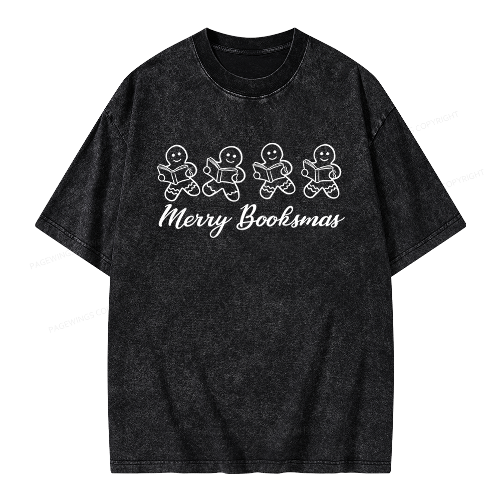 Pagewings Christmas Gingerbread Cookies Unisex Washed T-shirt