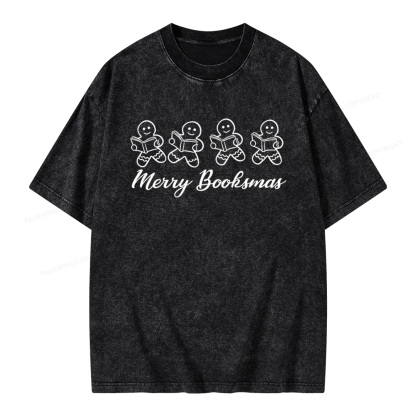 Pagewings Christmas Gingerbread Cookies Unisex Washed T-shirt