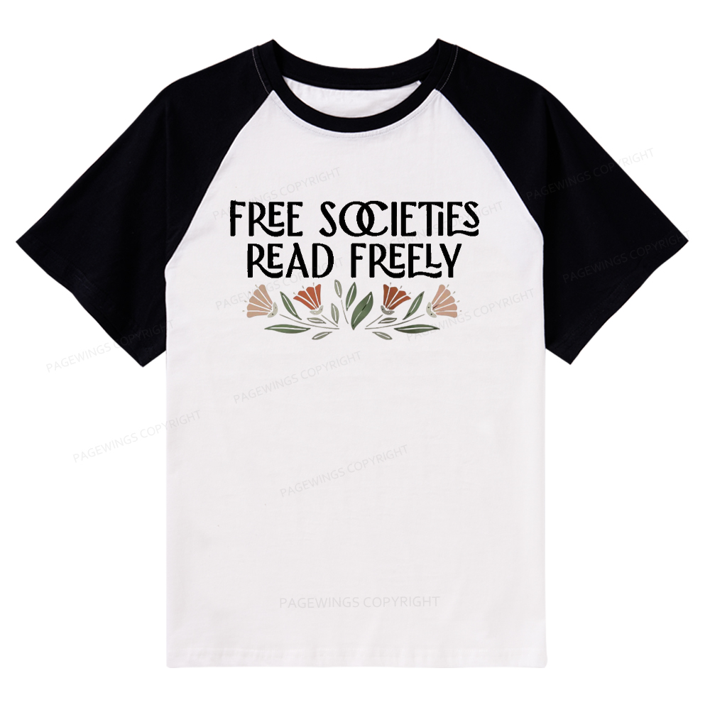 Pagewings Read Freely Raglan T-shirt