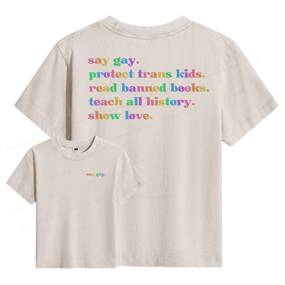 Pagewings Read Banned Books Women's Washed T-shirt